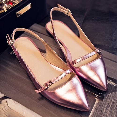 Trendy Solid Color and Double Buckle Design Flat Shoes For Women