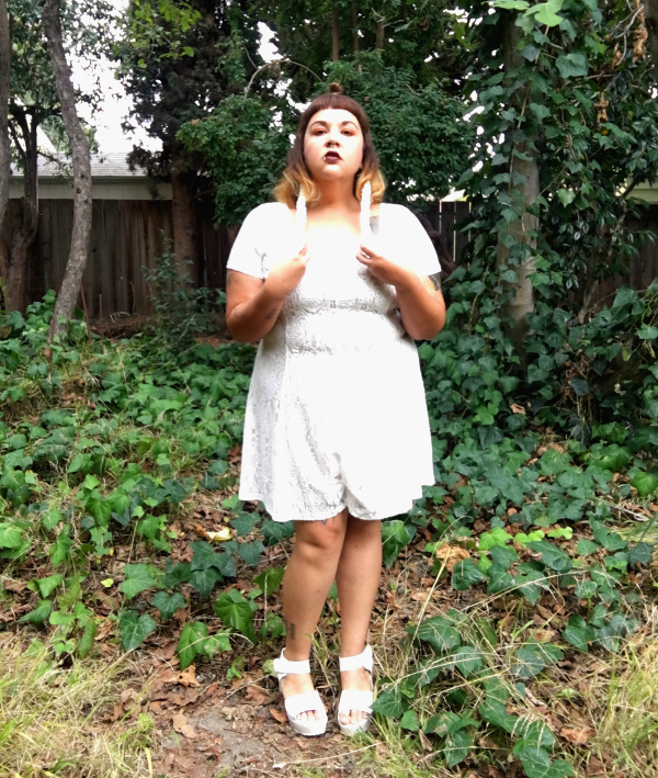 Forever 21 plus size white lace romper