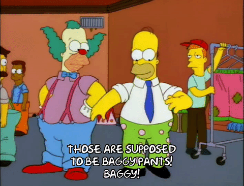 Homer The Simpsons clown pants GIF