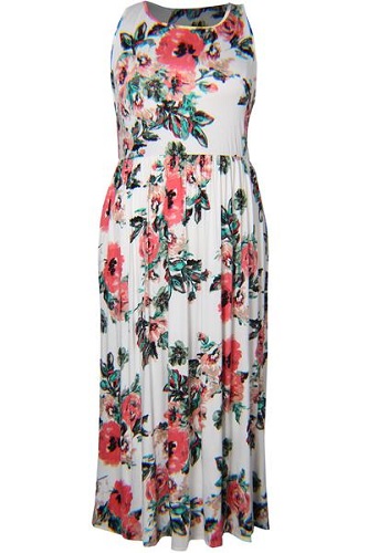 Summer Floral Maxi - Ivory