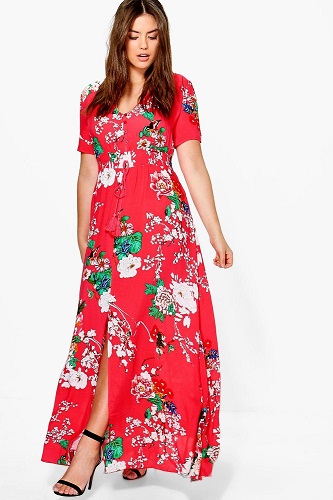 Plus Isla Floral Print Maxi Dress