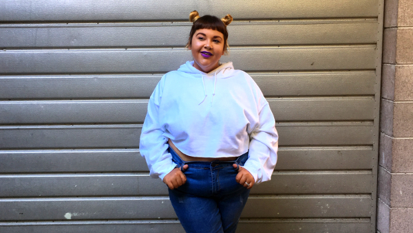 plus size cropped sweatshirt