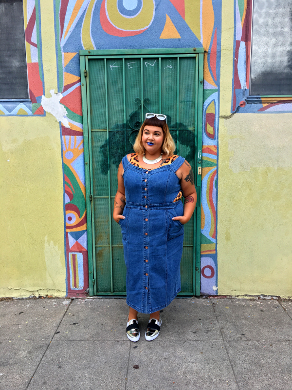 Plus size denim dress