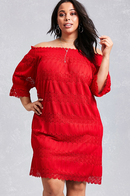 Plus Size Micro-Pleated Dress