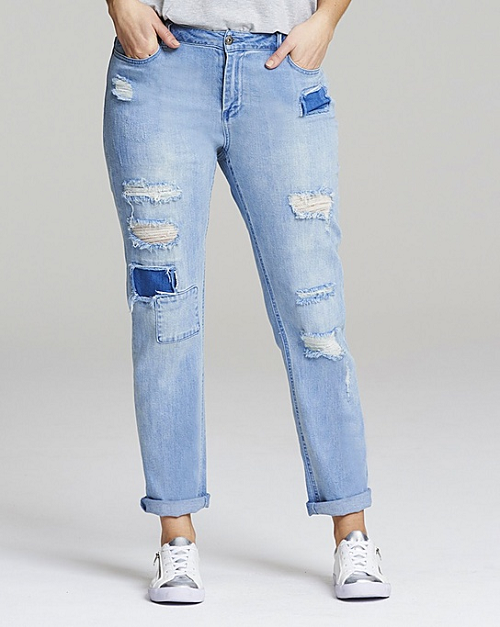 repaired jeans